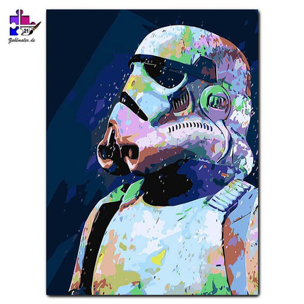 Star Wars Stormtrooper - bunt | Malen nach Zahlen-Zahlmaler.de