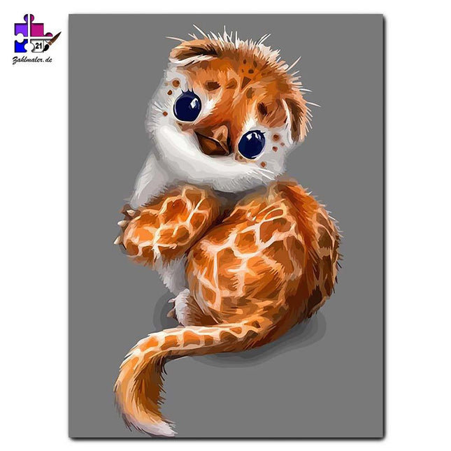 Süßer kleiner Wolpertinger - Fabelwesen | Malen nach Zahlen-Zahlmaler.de