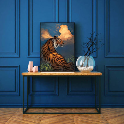 Tiger in den Wolken | Malen nach Zahlen-Zahlmaler.de