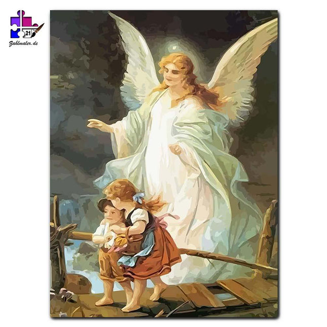 Unser Schutzengel wacht immer über uns | Malen nach Zahlen-Zahlmaler.de