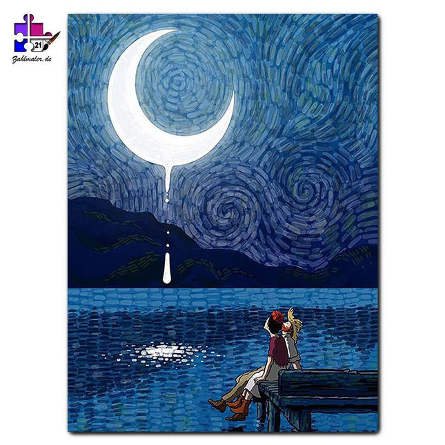 Van Gogh Rendezvous unterm Mond | Malen nach Zahlen-Zahlmaler.de