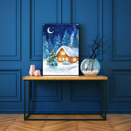 Weihnachtliches Haus | Malen nach Zahlen-Zahlmaler.de