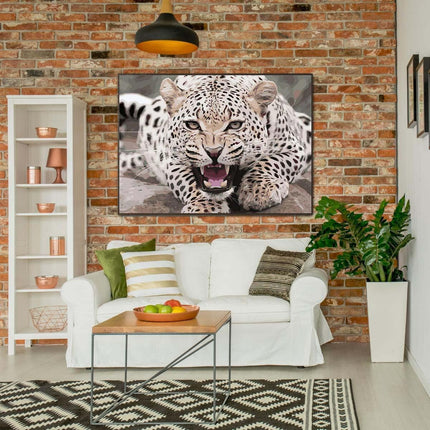 Weißer Leopard - stilisiert | Malen nach Zahlen-Zahlmaler.de