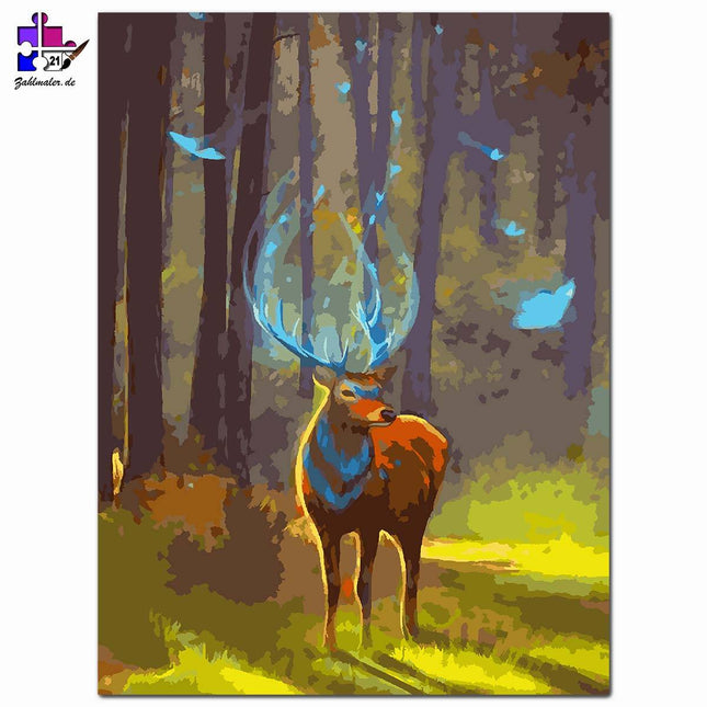 Verzaubertes Reh | Malen nach Zahlen-Zahlmaler.de