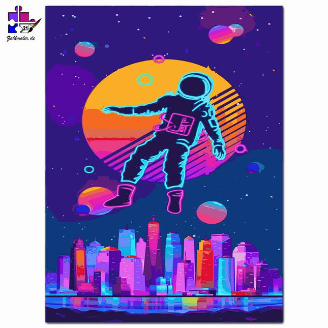 Der Astronaut | Malen nach Zahlen-Zahlmaler.de