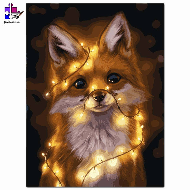 Leuchtender Fuchs | Malen nach Zahlen-Zahlmaler.de