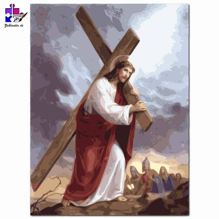 Der Kreuzweg Jesus | Malen nach Zahlen-Zahlmaler.de