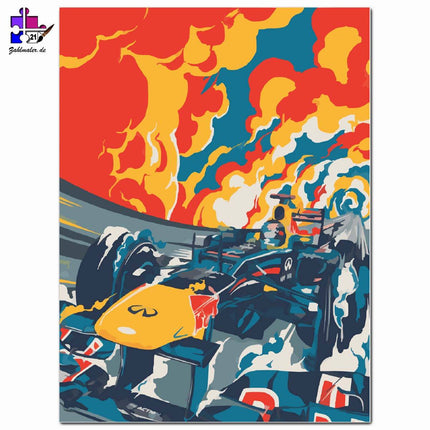 F1 Red Bull historisch | Malen nach Zahlen-Zahlmaler.de