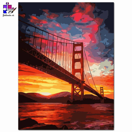 Golden Gate Bridge | Malen nach Zahlen-Zahlmaler.de