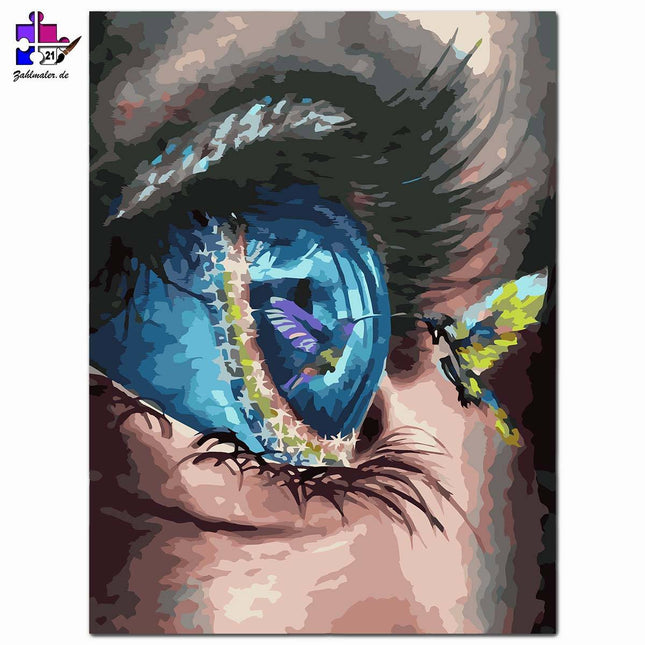 Kolibri Im Auge | Malen nach Zahlen-Zahlmaler.de