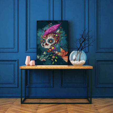 Mexikanischer Zuckerschädel Sugarskull | Malen nach Zahlen-Zahlmaler.de