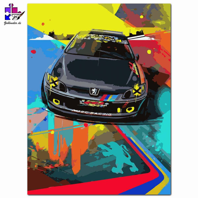 Peugeot AM2C Racing | Malen nach Zahlen-Zahlmaler.de