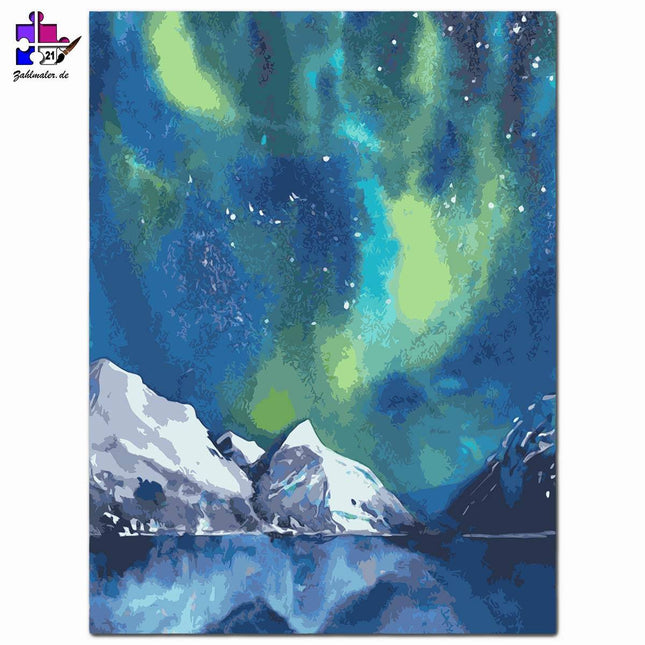 Polarlichter in der Arktik | Malen nach Zahlen-Zahlmaler.de